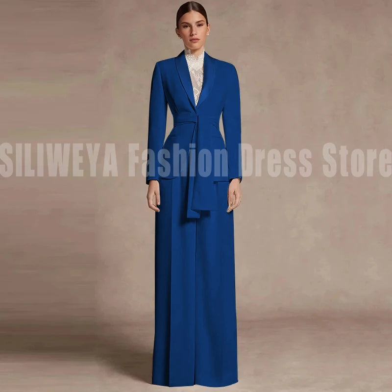 Fashion Office Lady Blazer Pants Female Suit Formal White Jacket Trouser Business Work Wear 2 Piece Set Conjuntos De Mujer