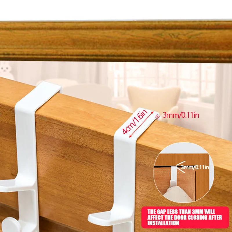 1pcs Bedroom Door Hanger Clothes Hanging Rack Over The Door Plastic Home Storage Organization Hooks, Purse Holder For Bags Rails 