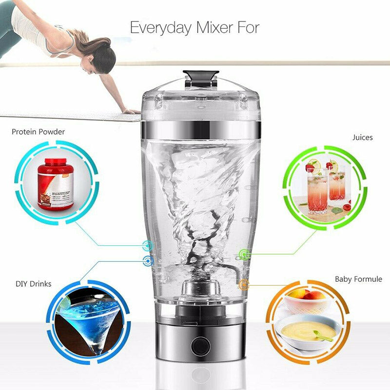 Electric Protein Shake Stirrer USB Shake Bottle Milk Coffee Blender Kettle Sports And Fitness Charging Electric Shaker Cup Creativo Usb CARGA AUTOMÁTICA taza de mezcla eléctrica taza de café leche