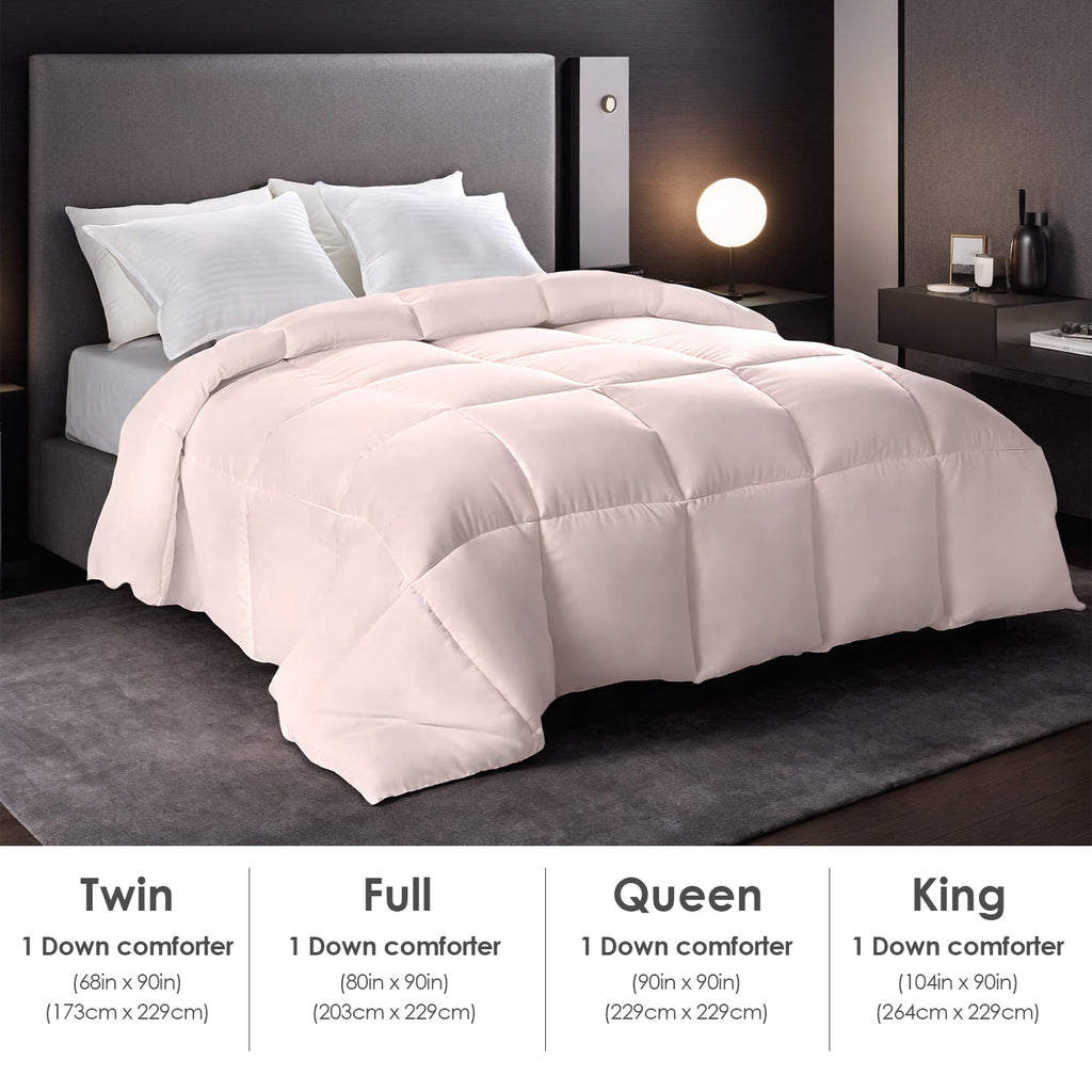 Pink Extra Large Plump Thick Duvet Enhanced Warmth Skin Friendly Comfort. Fits Single Double Beds. Luxury Hotel Grade Insert For Bedroom Use. Perfect Christmas Gift Replacement. Colchas