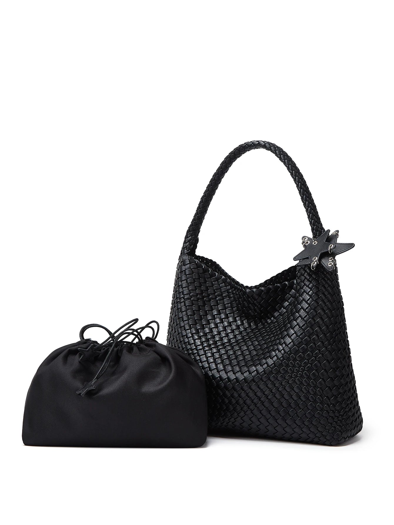 2-Piece Set Niche Design Fashionable New Style Versatile Women's Minimalist Solid-Color Handbag