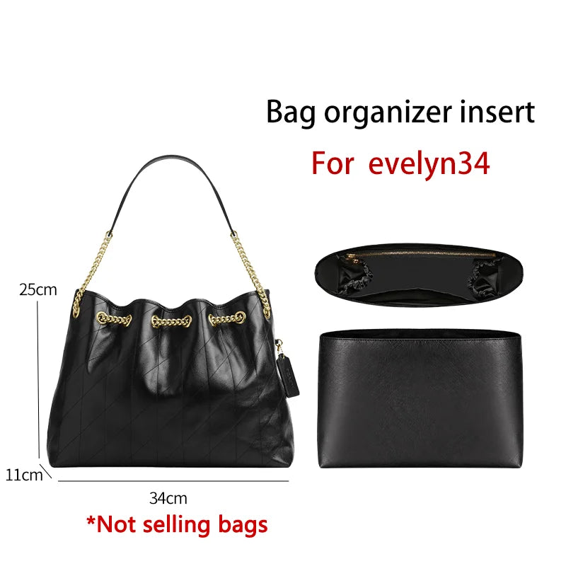Bag Organizer Insert For Evelyn34 Durable Fashion Wateproof Gift Bag Support Storage Inner Modification Bag Accessories