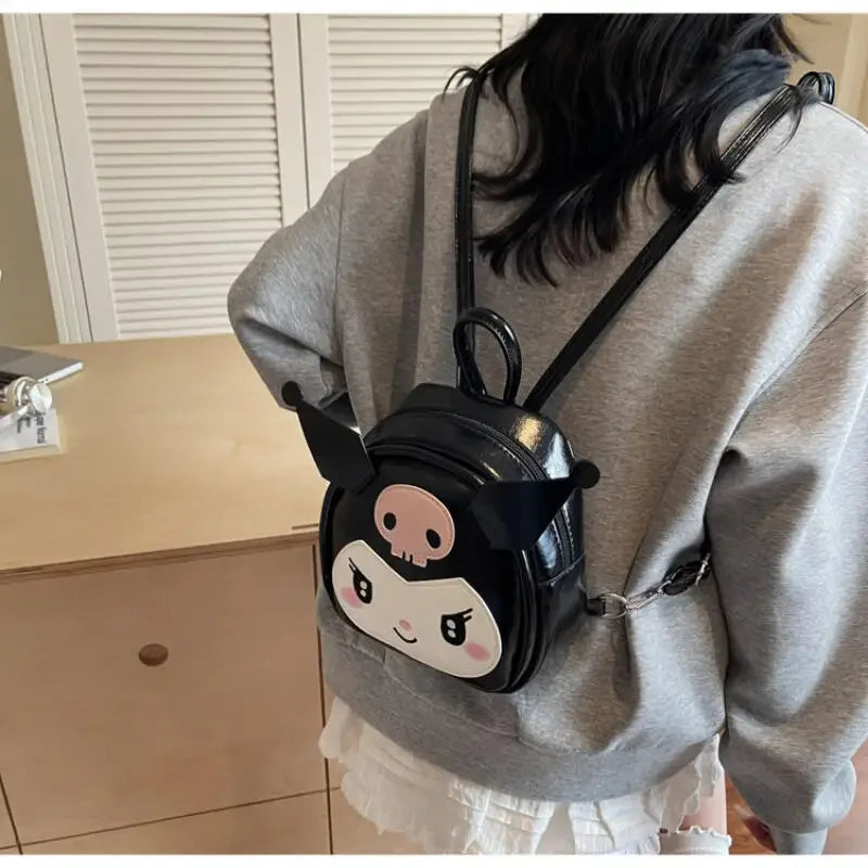 Kuromi Backpack Cute Cartoon New Small Mini Schoolbag Packet Girl Kawaii Cartoon Anime Figure Bags for Woman Travel Storage 