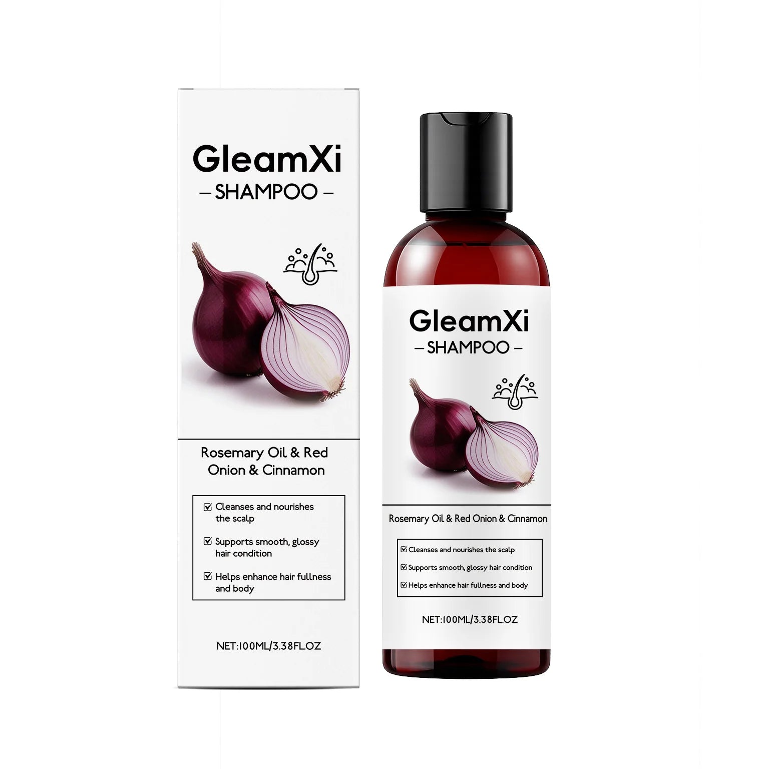 Red Onion Biotin Shampoo Gentle Cleansing Oil Control Thickening Smoothing Moisturizing Anti Hair Loss Volumizing Hair Shampoo