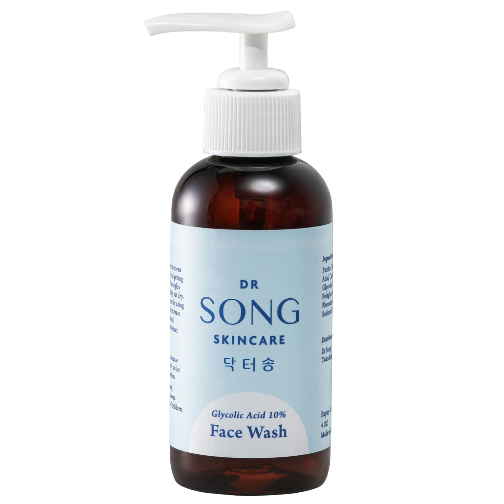 Korean Skin Care - Glycolic Acid Face Wash - Exfoliating Face Wash with 10% Glycolic Acid, AHA for anti Aging, Acne and Wrinkles Korean Beauty