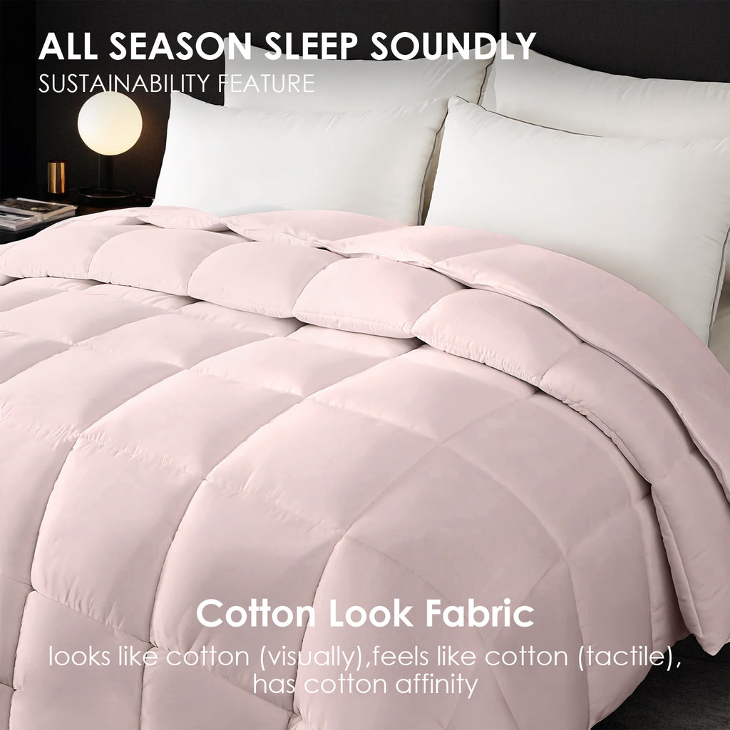 Pink Extra Large Plump Thick Duvet Enhanced Warmth Skin Friendly Comfort. Fits Single Double Beds. Luxury Hotel Grade Insert For Bedroom Use. Perfect Christmas Gift Replacement. Colchas