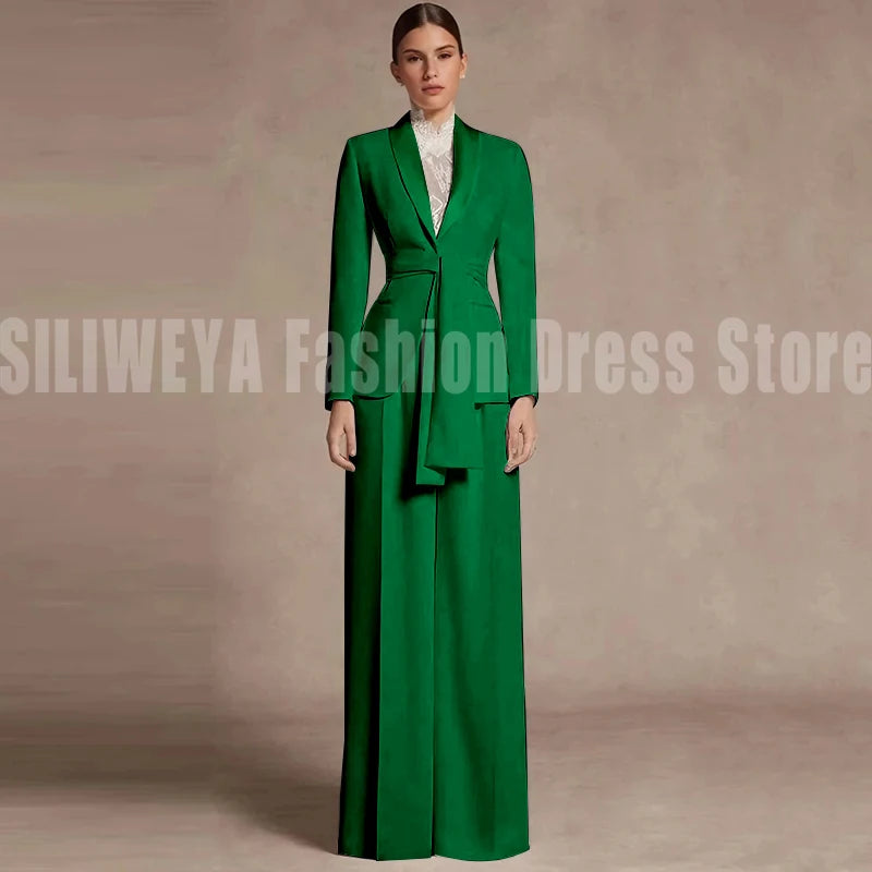 Fashion Office Lady Blazer Pants Female Suit Formal White Jacket Trouser Business Work Wear 2 Piece Set Conjuntos De Mujer