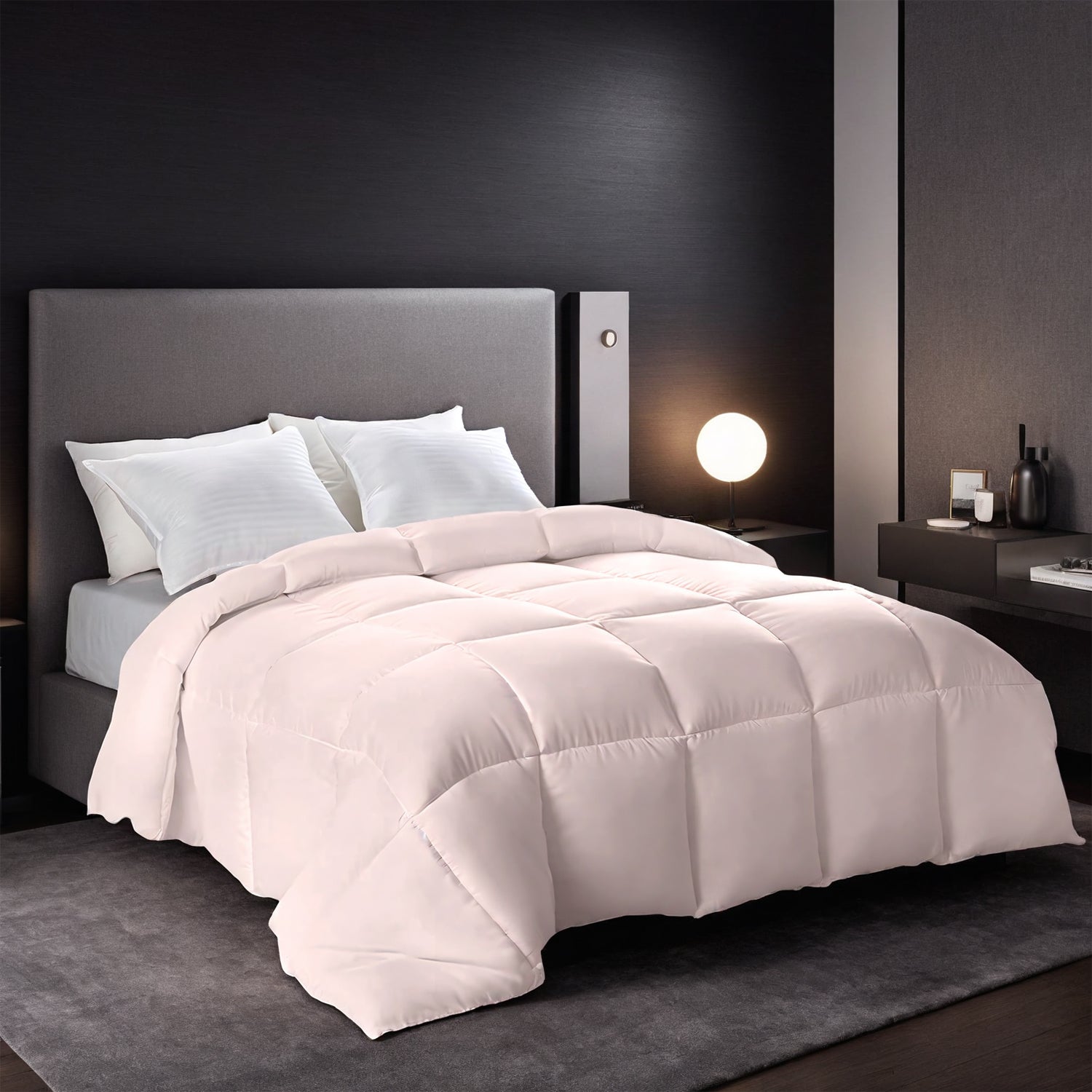 Pink Extra Large Plump Thick Duvet Enhanced Warmth Skin Friendly Comfort. Fits Single Double Beds. Luxury Hotel Grade Insert For Bedroom Use. Perfect Christmas Gift Replacement. Colchas