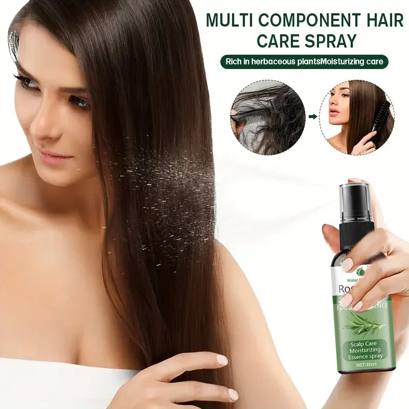 Winter Rosemary Scalp Spray - Peppermint & Biotin Essence, Hydrates & Strengthens Hair, Refreshing Scalp Care for Healthy Hair