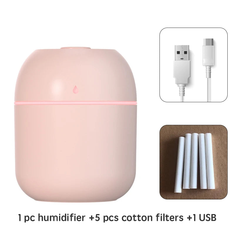 220ml Portable USB Ultrasonic Air Mini Humidifier Essential Oil Diffuser Car Purifier Aroma Anion Mist Maker