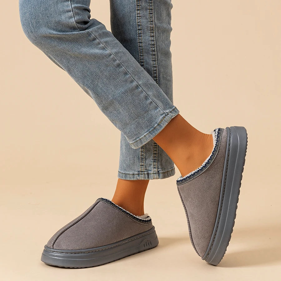 Soft Winter Bedroom Cozy Plush Women's Slippers Boots Indoor Leisure Fashion Warm Non-slip Fuzzy Couples Girl's Home Shoes