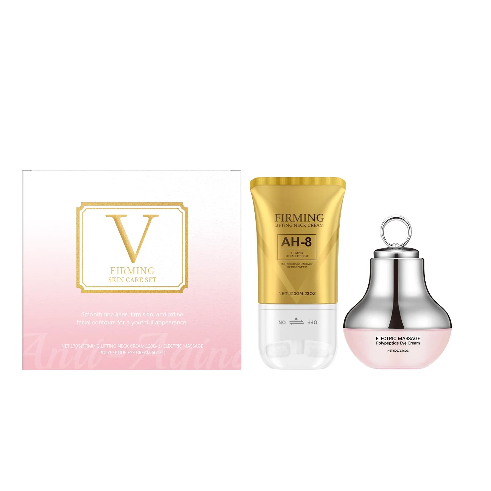 Anti Aging Skin Care Collagen Electric Massage Eye Cream for Dark Circle Ah-8 Firming Neck Cream Moisturizing Tightening Lotion 