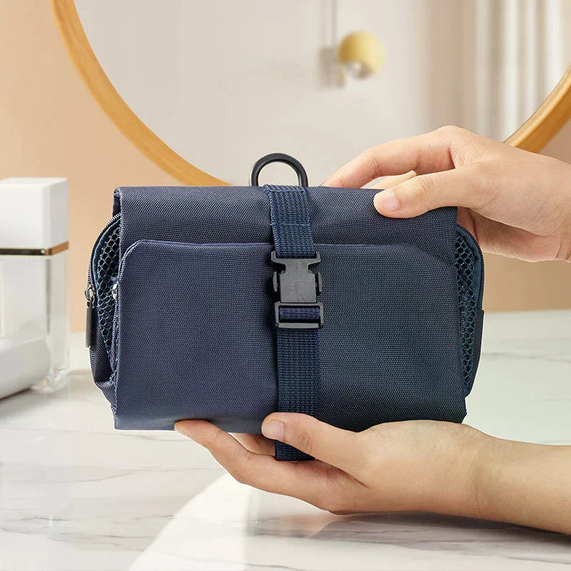 Buckle Folding Toiletry Bag Hook Business Trip Travel Toiletries Storage Bag Cosmetic Bag 