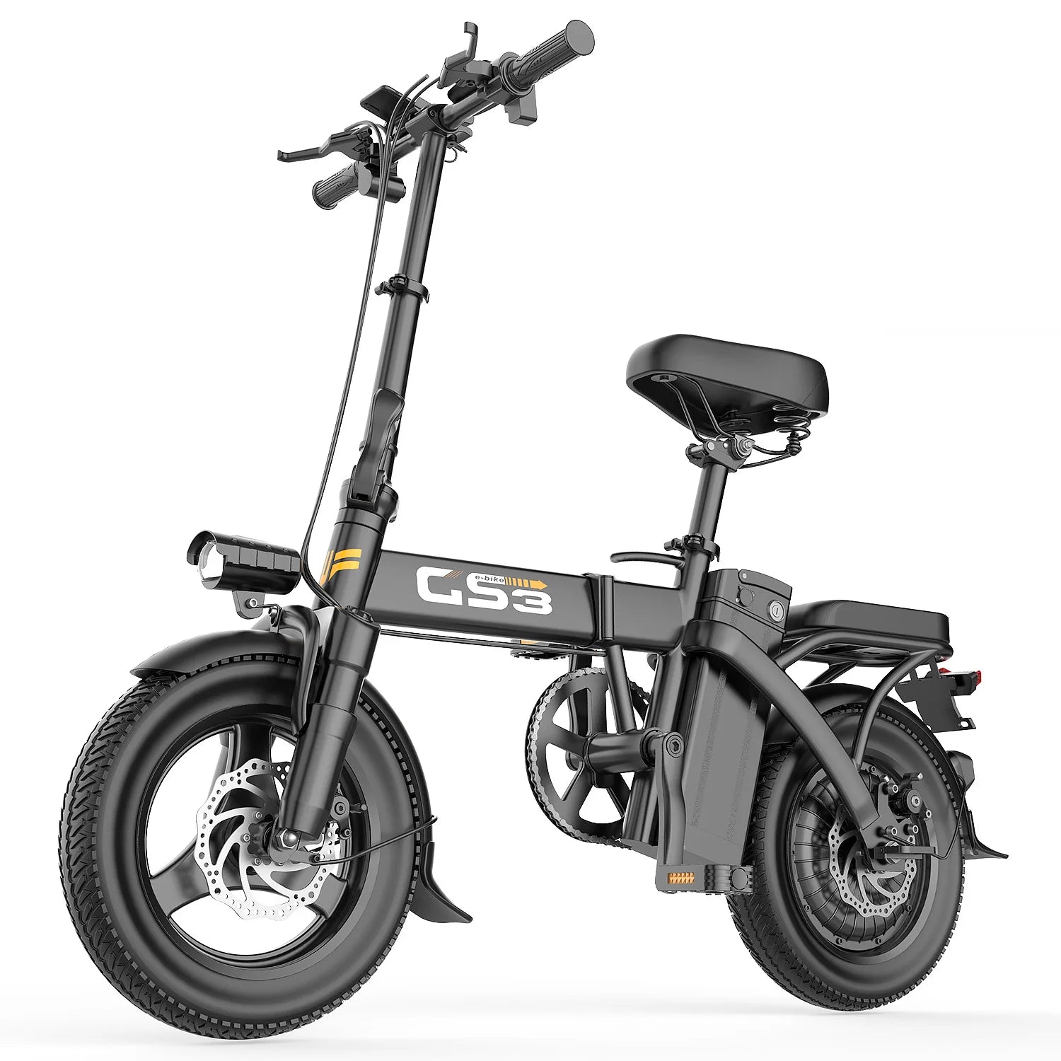 UPlee GS3 14-inch electric bike easy to fold adult commuter electric bike, 500W motor, removable battery, 20-mile maximum range
