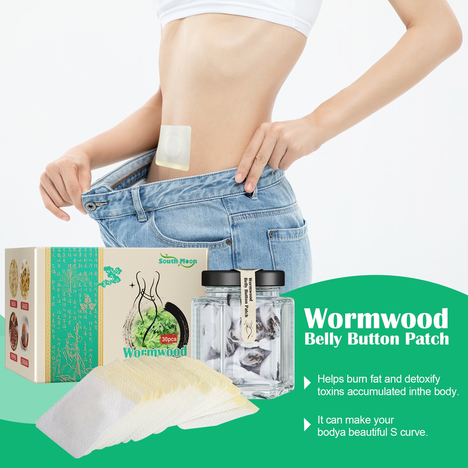 Argy Wormwood Navel Stickers Light Big Belly Body Shaping Bodybuilding Stickers