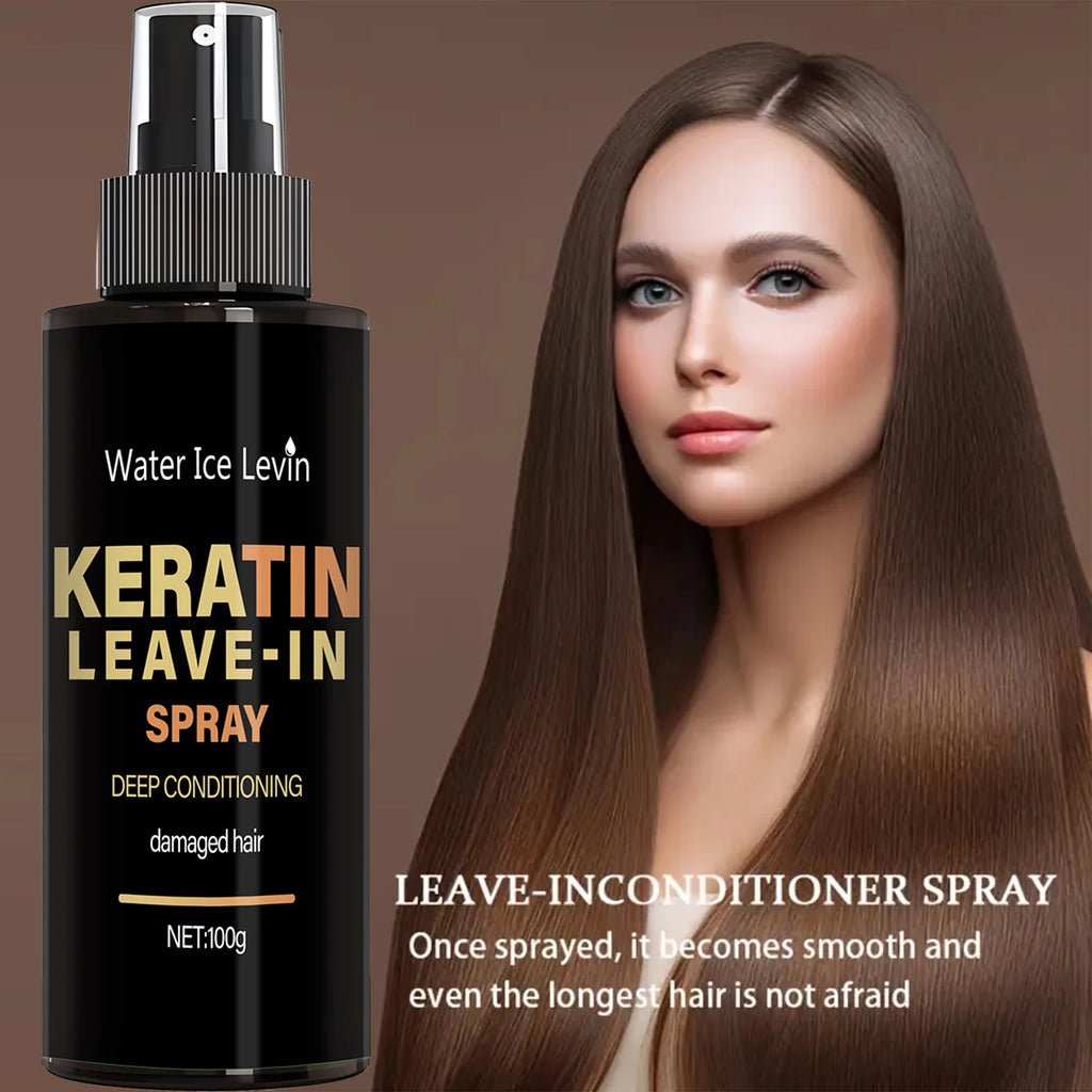 Hair Repair Growth Leave In Spray 1+1 Pack 100g Collagen Biotin Keratin Vitamin C Damaged Hair Moisturizing Spray Cheap