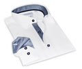 Joseph Button-Up Shirt With Contrast Details // White // Contemporary Fit (Regular)