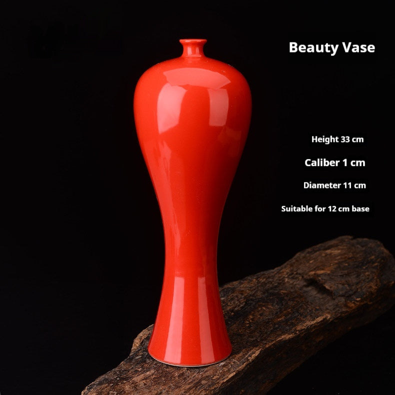 Home Decor Ceramic Color-Glazed Beauty Vase