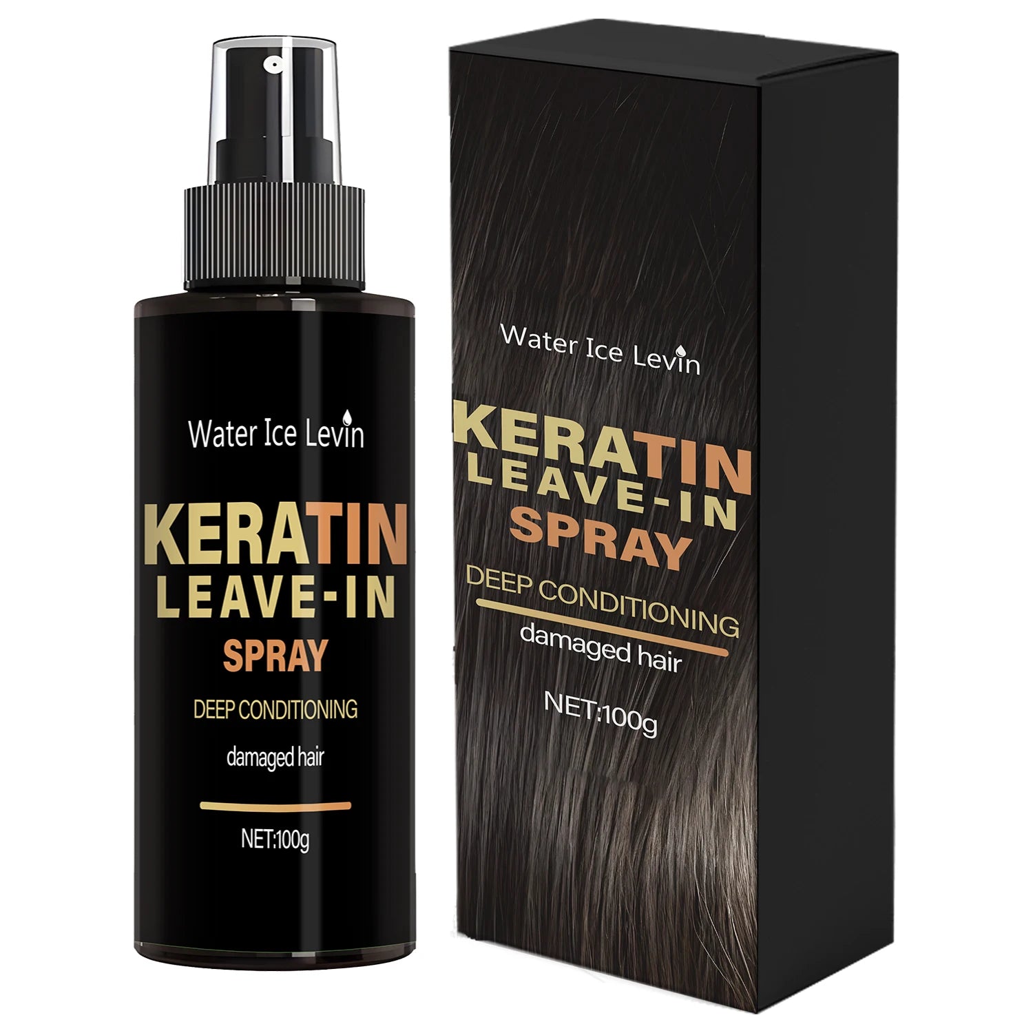 Hair Repair Growth Leave In Spray 1+1 Pack 100g Collagen Biotin Keratin Vitamin C Damaged Hair Moisturizing Spray Cheap