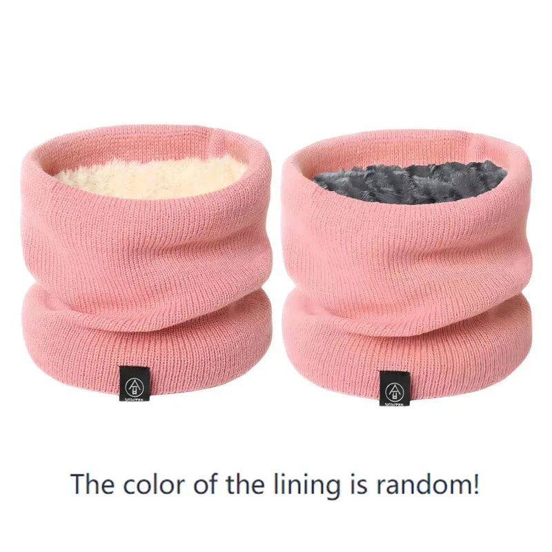 Fashion Women Knitted Scarf Solid Cashmer Like Winter Snood Scarves Lady Warm Thick Unisex Men Neck Scarfs Ring 