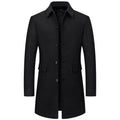 Brand Winter 25% Wool Men Thick Coats Turn Down Collar Male Fashion Woolen Blend Outerwear Coats High Quality Trench Jackets Man