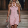 Womens Stylish Off-shoulder Denim Dress