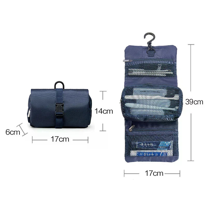Buckle Folding Toiletry Bag Hook Business Trip Travel Toiletries Storage Bag Cosmetic Bag 