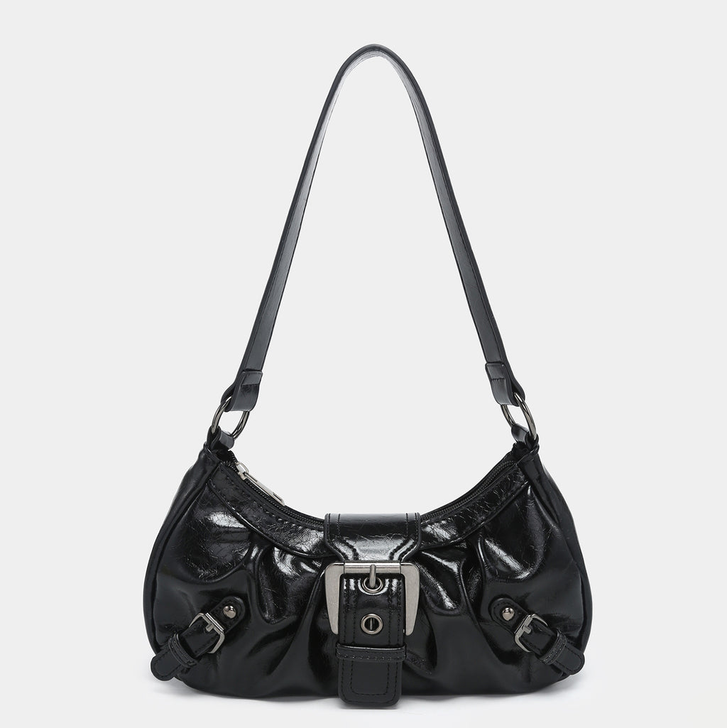Women's Vintage Vintage Two-tone Leather Shoulder Bag