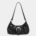 Women's Vintage Vintage Two-tone Leather Shoulder Bag