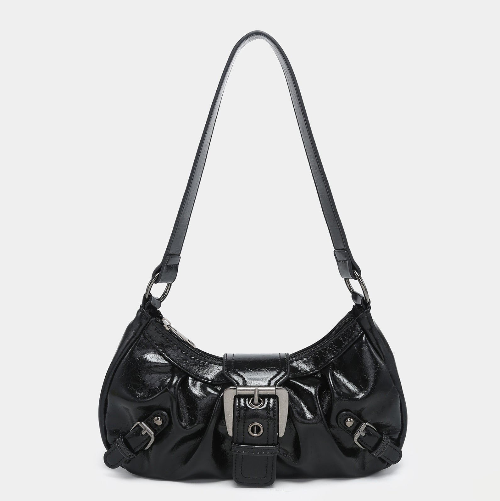 Women's Vintage Vintage Two-tone Leather Shoulder Bag