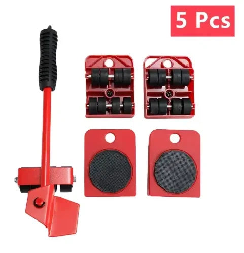 Heavy Duty Furniture Mover Set - 2/4/5pcs Multipurpose Roller Sliders for Effortless Lifting & Moving, Hardwood Floor Protector 