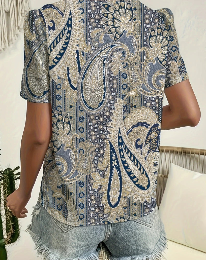 Plus Size  Temperament Blouse Casual Loose Woman Shirt Elegant Short Sleeve Blouse Weekday
