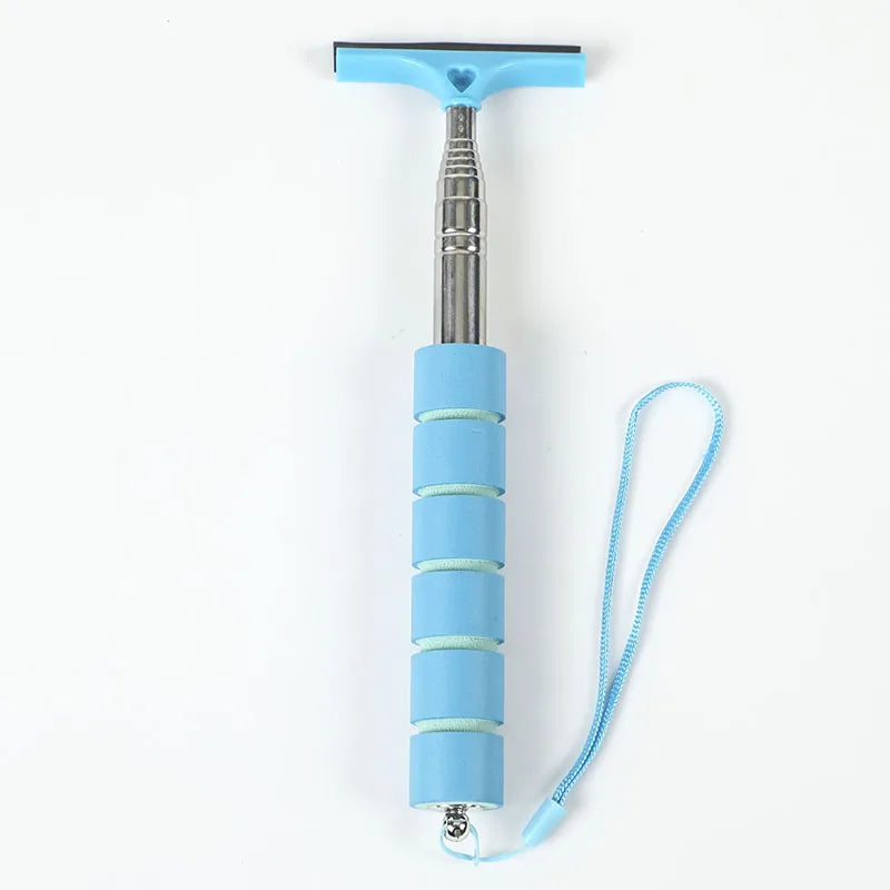 Car Rearview Mirror Wiper Cleaning Tool Auto Glass Mist Cleaner Scraper Car Accessories Handle Telescopic Window Cleaning Brush 