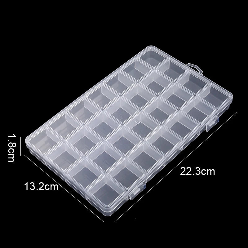 Plastic Storage Box 28 Grid With Slot Beaded Anti-string Grid Jewelry Classification Parts Division Box Jewelry Box Organizer 