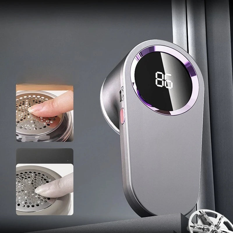 Portable Lint Remover Clothing USB Rechargeable Sweater Fabric Shaver LED Digital Electric Lint Shaver Remover