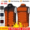 9 Heated Vest Zones Electric Heated Jackets Men Women Sportswear Heated Coat Graphene Heat Coat USB Heating Jacket For Camping 