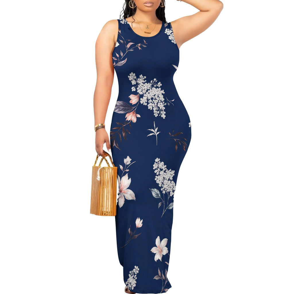 Women Summer Long Dress Casual Slip Sexy Slim Sleeveless Bodycon Maxi Dresses for Women 2025