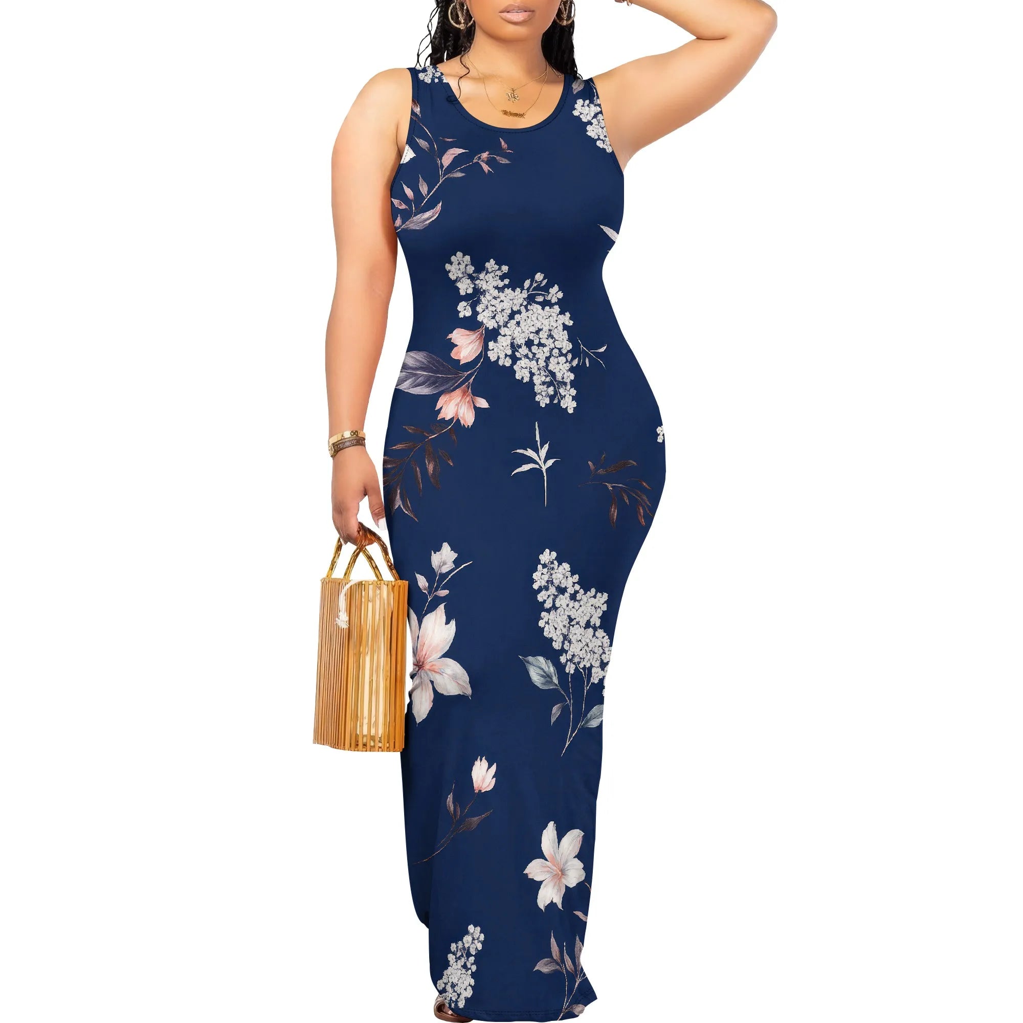 Women Summer Long Dress Casual Slip Sexy Slim Sleeveless Bodycon Maxi Dresses for Women 2025