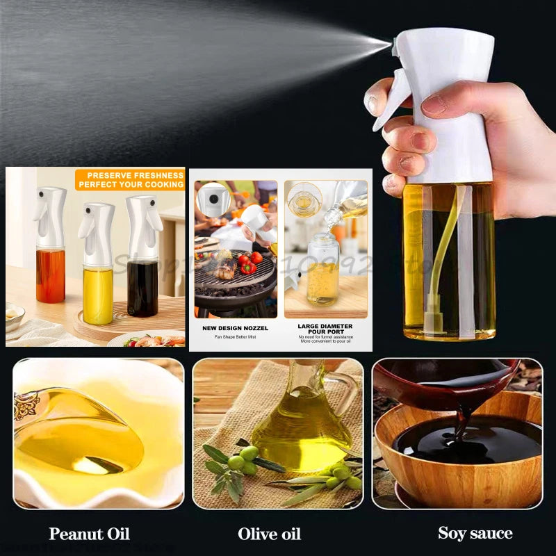 Plastic Spray Oil Sprayer Bottle Spray Oil Dispenser Oil Jar Cruet BBQ Kitchen Baking Roasting Picnic Kitchen Tool 