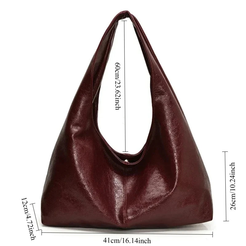 Large Capacity Womens Shoulder Bag Tote Crossbody Bag with Secure Buckle Durable and Fashionable