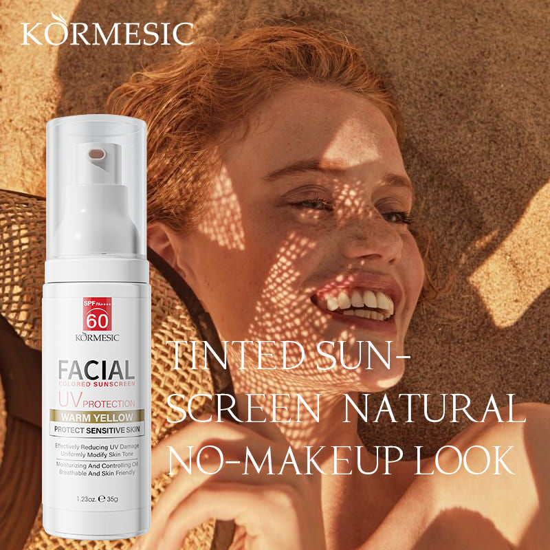 NO.KMC28389 KORMESIC Tinted Facial Sunscreen Lotion  protector solar con color