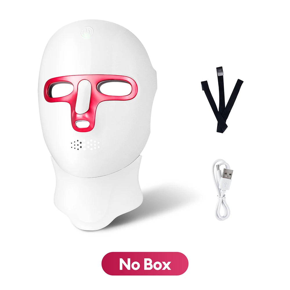 Wireless 7 Color LED Face Mask Portable Photon LED Facial Mask Anti Aging Repair Skin Face Lifting Skin Care Beauty Mask Tool 