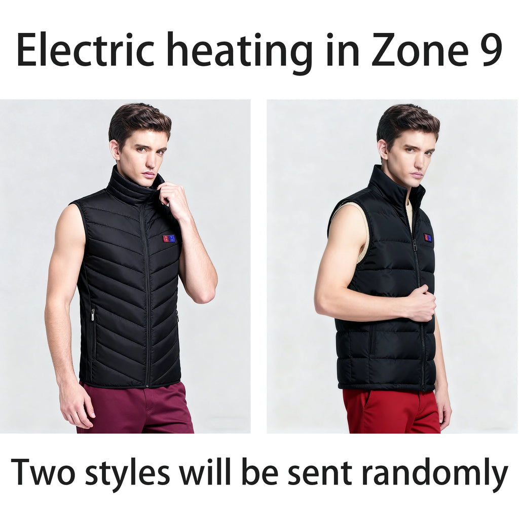 9 Heated Vest Zones Electric Heated Jackets Men Women Sportswear Heated Coat Graphene Heat Coat USB Heating Jacket For Camping 