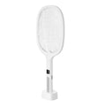 VEVOR Electric Fly Swatter, Zapper Racket with 3 Layers Mesh & Digital Screen Display, Dual Modes Fly Killer with 1500mAh Battery Rechargeable for Home, Bedroom, Kitchen and Patio, White