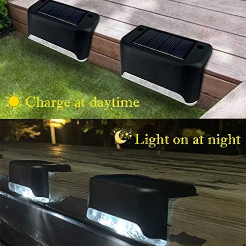 8/16/32 solar outdoor deck lights, garden lights, atmosphere lights, LED walk lights, light source control, suitable for balconies, terraces, stair fences, courtyards, gardens, villas, driveways.