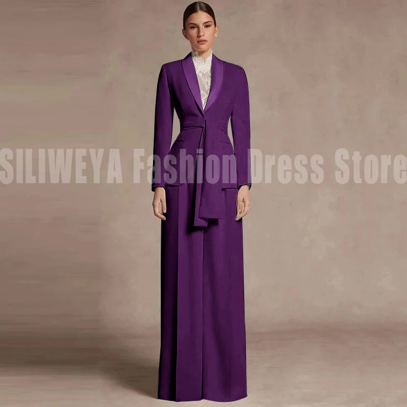Fashion Office Lady Blazer Pants Female Suit Formal White Jacket Trouser Business Work Wear 2 Piece Set Conjuntos De Mujer