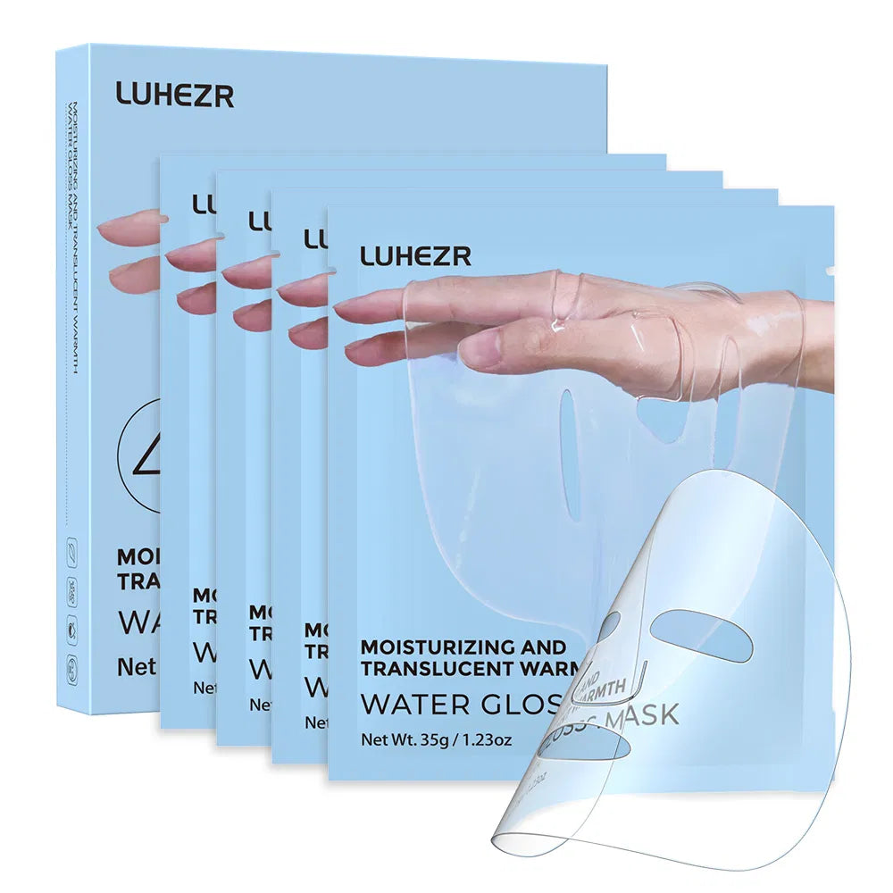5 SHEETS/BOX Deep Collagen Anti Wrinkle Lifting Mask Pink To Transparent Collagen Mask Skincare Facial Masks For Women Skin Care Deep Hydration Daily Care
