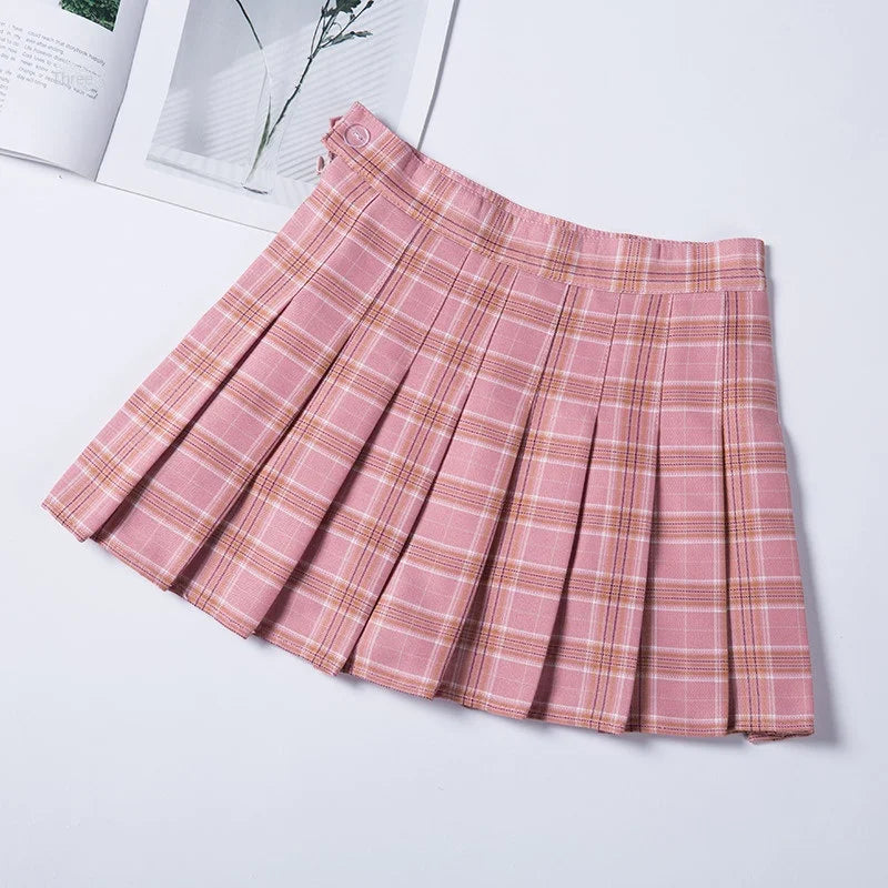 Women's Skirt Without Shorts Fashion Korean Style Clothing Black Harajuku Plaid Falda Short De Mujer Mini Pleated Skirts For Girls 