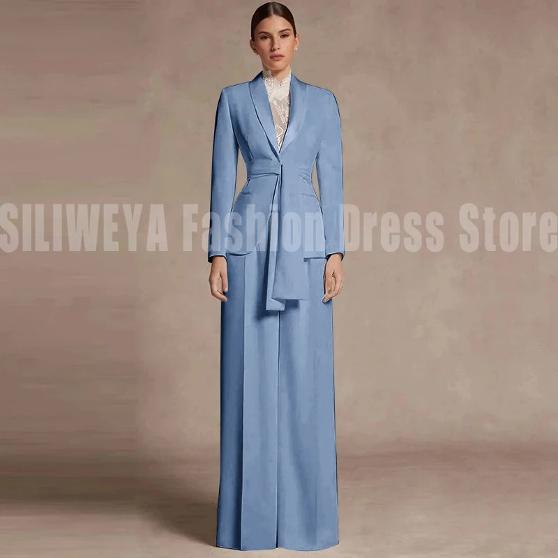 Fashion Office Lady Blazer Pants Female Suit Formal White Jacket Trouser Business Work Wear 2 Piece Set Conjuntos De Mujer