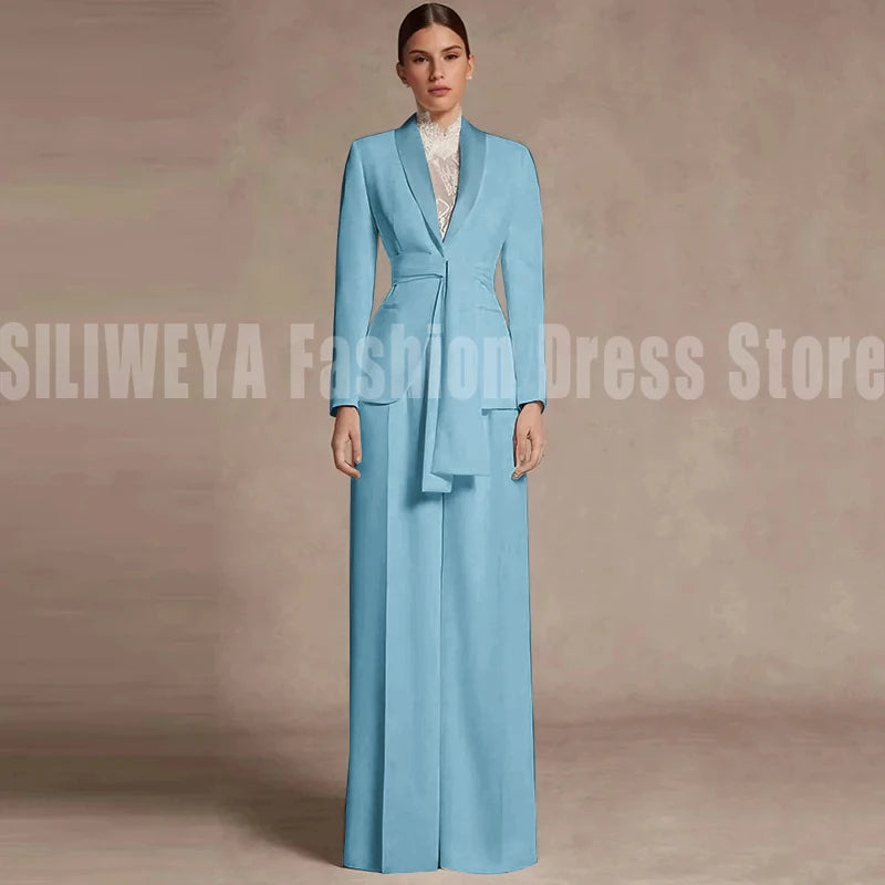 Fashion Office Lady Blazer Pants Female Suit Formal White Jacket Trouser Business Work Wear 2 Piece Set Conjuntos De Mujer